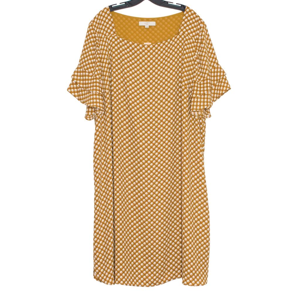 NWT Loft Midi Dress Square Neck Flowy Lightweight Boho Cottagecore Plus Size 24